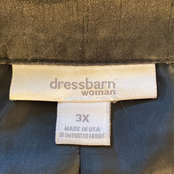 Dressbarn 3X  jacket / button down shirt/ blazer black and white - Picture 8 of 13